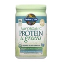 Jardín de la vida Proteína orgánica cruda &amp; Verdes Ligeramente dulce, pólvora de proteínas veganas para mujeres y hombres, planta y guisante de guisantes, verdes, probióticos, afeitada de baja carga sin lácteos 20