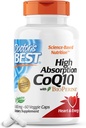 CoQ10 de la mejor absorción alta del médico con BioPerine, Heart Health & Energy Production, Naturally Fermented, Non-GMO, Vegan, Gluten Free, 600 mg, 60 Veggie Caps