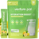 Venture Pal Sugar Free Electrolyte Powder Packets - Liquid Daily IV Drink Mix for Rapid Hydration " Party Recovery TEN 5 Vitaminas " 7 Electrolytes Anterior Keto Friendly ← Non-GMO TEN Certified Vegan TEN 16 Sticks