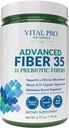 Vital Pro Naturals - Avanzado Fibra 35 Powder Suplemento de Apoyo dietético y Estreñimiento ocasional con 35 fibras prebióticas y 35 Superalimentos orgánicos para la regularidad intestinal, 6,77 oz