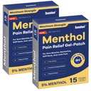 Sumifun 5% Menthol Pain Relief Patches - 30 Conde Pain Patches for Neck,Shoulder, Elbow, Knee & Back Pain Relief - Baja Back Pain Relief Products - Menthol Maximum Strength Pain Relief Patches