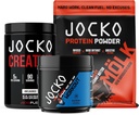 Jocko Fuel 3 Pack Bundle - Creatina, mantequilla de maní de chocolate MOLK Protein, " Nitro Pop Pre Workout