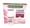 Suplemento de Crecimiento de Peluquería Bounty de la naturaleza, 1 por día, clínicamente indicado para soportar elgador, pelo más completo, con biotina, silicona " Arginina, 90 cápsulas