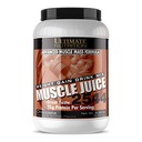 Ultimate Nutrition Muscle Juice, Weight Gain Drink Mix - Mass Gainer Workout Powder for Men &amp; Women - Suplemento para el crecimiento del músculo magro &amp; Immune Support with 55g Protein - Chocolate, 4.96lb