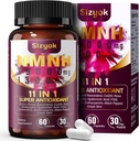 11-in-1 NMNH (Dihidronicotinamide Mononucleotide), 600mg por Serving, NAD+ Suplemento con Resveratrol, CoQ10 para apoyar NAD+ Levels, NMNH Supplement for Anti-Aging, 60 Count, 30 Day Supply-102