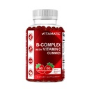 Complejo de vitamina B con vitamina C &amp; Inositol - sabor de fresa natural - 60 gomas (1 botella)
