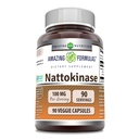 Fórmulas increíbles Nattokinase Suplemento TENIDO 100 Mg (2000 FU Enzyme from Pure Nattokinase) TEN 90 Veggie Capsules ANTE NO-GMO TEN Gluten-Free TEN Made in USA