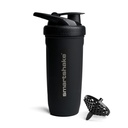 Smartshake Reforce Acero Inoxidable Protein Shaker Botella - No aislado Unisex Gimnasio Botellas Metal Shaker - 900 ml latitud 30 oz - Leakproof Screw-On Lid - DEHP & BPA Gratis (Negro)