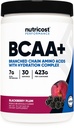 Nutricost BCAA Active with Glutamie, Citrullie, and Coconut Hydration Powder (BlackBerry Plum) 30 Servings - Branched Chain Amino Amino Acids with Hydration Complex - Gluten-Free, Non-GMO
