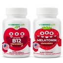 Niños Vitamina B12 Chewables + Melatonina 1mg Chewables Bundle