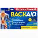 Backaid Maximum Strength Aspirin-Free Pain Relief from Backache, Sciatica and Leg Pain, Powerful Combination, Long-Lasting 6 Hour Formula, 38 Cuenta