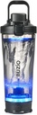 BUZIO Electric Protein Shaker Bottle, 24 oz Shake Blender Bottle, Botellas USB Recargables para Protein Mixes Shaker Cups, Botellas portátiles de agua deportiva grande con Tritan, Negro