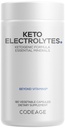 Codeage Keto Electrolytes Suplemento – Vegan Electrolyte Tablets w Magnesium, Potassium, Calcium & Sal - Electrolyte Powder Salt Pills & Drink Hydration Suplementos - Non-GMO Keto Diet - 180 cápsulas