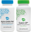 NeuroScience Stress Response &amp; Sleep Set - Alpha GABA PM + Calm CP with Melatonin, L-theanine, Banaba Leaf &amp; More (2 Productos, 60 Cuenta cada uno)