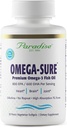 Las hierbas paradisiacas Omega-Sure, Concentrate Omega-3, Aceite de pescado Premium, DHA, EPA, Vegan, No GMO, Gluten Free, 30 Conde Vegetarian Softgels