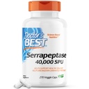 Mejor Serrapeptase, no GMO, Gluten Free, Vegan, soporta los Sinús saludables, 40.000 SPU, 270 Conde (Pack of 1)