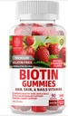 Nutrición N1N Premium Biotin Gummies 5000mcg [High Potency, 90 Gummies] para el cabello sano, la piel y las uñas para adultos y niños, Vegan, No GMO, Basado en Pectina