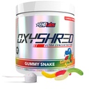 EHP Labs OxyShred Pre Workout Powder - Preworkout Powder con L Glutamine &amp; Acetyl L Carnitine, Energy Boost Drink - Gummy Snake, 60 Servings
