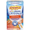 Emergen-C Kidz Immune Plus Crystals, On-The-Go Immune Support Supplement with Vitamin C, Vitamin D, B Vitaminas, Zinc y Manganese, Tropical Punch, Back to School Essentials - 28 Stick Packs
