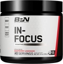 BARE PERFORMANCE NUTRITION, BPN in-Focus Brain Support Suplemento, Mejorar Focus &amp; Energy, Alpha GPC, Raspberry Lemonade, 40 Servimientos