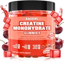 Cretina Monohydrate Gummies 5600mg para Hombres &amp; Mujeres, 120 CT Chewable Creatine Gummies para Muscle Support, Energy Boost, 5.6g de Creatine Monohydrate por Serving - Sugar Free, Vegan (Cherry Flavor)