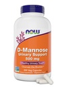 Ahora D-Mannose 500 mg, 300 cápsulas - Vegan, Suplemento No OGM para Mujeres y Hombres - Apoyo Tracto urinario saludable, limpia la vejiga