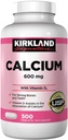 Calcio de Firma Kirkland, 600 mg+D3, 500-Cunas