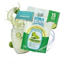 Electrolyte Drink Mix – Cucumber Limeade Agua Fresca Flavor ← Polvo de hidratación libre de azúcar con agua de coco " Minerales " TEN 15 Packs de palos de una sola manga, baja calorías, sabor natural