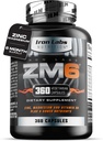 Laboratorios de Hierro ZM6 – 6 Mes de Suministro – Suplemento Aspartado de Magnesio Zinc – 360 cápsulas vegetarianas – Suplementos de Magnesio y zinc para Mujeres