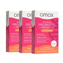 Omax3 Womens Probiótico + Prebiótico, Cranberry & Chicory Root, 20 Billion CFU, 6 Strains clínicamente Provenidos, Vaginal pH, UTI, Bloating, (Packaging May Vary)