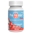 Proferrin Forte-12mg de alto Absorbing Heme Iron Polypeptide. Fácil en el Gut. 90 Tabletas. 1 mg de ácido fólico para ayudar en la producción de glóbulos rojos. No afectado por el café, el calcio o el PPI.