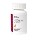 Bariatric Advantage Chewable Iron 29 mg - para pacientes de cirugía barátrica - Hierro con vitamina C - No sabor a hierro - Ferrous Fumarate & Carbonyl Iron Suplemento - Pasión Fruta - 90 Conde