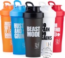Protein Shaker Bottle 600ml (20oz) – Stylish BPA-Free Shaker Cup with Mixing Ball TEN Leakproof, Durable TEN For Gym, Travel, Office, Daily Use ← Motivational Printed for Men &amp; Women