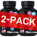 Suplementos de hierro vegano para mujeres con ácido fólico - 168% Ácido fólico fólico, 194% Constructor de sangre sulfato ferroso con anemia y mujeres embarazadas - 2-Pack, 120 Tablas de hierro sin gluten