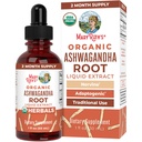 MaryRuth Orgánicas Ashwagandha Root Silencio USDA Orgánica Ashwagandha Líquido gotas Silenciosas Alivio, Calma Natural, Relajación y Mood Apoyo Suplemento Silencio Adaptogenic Silencio Nervine Silencio Vegan Silencio No-GMO Silencio 60 Serviciones