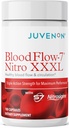 Juvenon BloodFlow-7 Nitric Oxide Suplemento con Nitrosigine - Fórmula Mejorada para la Absorción Máxima - Booster de Circulación, Presión de Sangre, Apoyo Colesterol (180 Cuenta (Pack de 1))