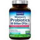 Probióticos de Vitality innato para Mujeres, 50 millones de UF, 17 Estrechos Provenidos, 60 cápsulas vegetarianas, Formulados con Prebióticos y Extracto de Arándano, no GMO, soporta la salud vaginal, digestiva e inmunitaria