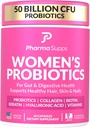 Probióticos avanzados para la salud de las mujeres con el cabello, la piel, las vitaminas de las uñas Apoyo - 50 millones de UCM / colágeno, biotina " Keratina - Suplemento probiótico para la salud digestiva " .