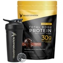 Transformation Chocolate Protein Powder & Performance Insulated Shaker Bottle tención 30G Multi-Protein Superblend ← Peptides Collagen, Egg White & Plant Blend ← MCT Oil ← Aminoácidos BCAA