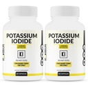 (2 Pack) Potasio Iodide Capsules 130mg Dose - 60 Servings - Thyroid Support ' Defense - KI Potassium Iodine Thyroid Support Vitaminas