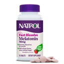 Natrol Melatonin 10mg Tablas rápidas de disuelve - Flavor de fresa, 75 Cuenta, Apoyo al sueño, Melatonina de disuelve rápido para adultos, fuente de 75 días