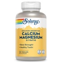 Suplemento de magnesio de calcio SOLARAY, Suplementos de magnesio " Calcio para mujeres y hombres, 2:1 Ratio, Bone Health " Strength, Vegan, Alta Absorción, Garantía de 60 días, 45 Servimientos, 180 VegCaps