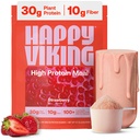 Happy Viking Strawberry Protein + Superfoods Powder, Creado por Venus Williams, 20G Protein, Low Carb, Keto, Vegan, Gluten-Free, Non-GMO, Superfoods, Complete Meal Replacement, 1 Canister (24 oz.)