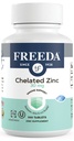Freeda Chelated Zinc 30mg – TRAACS® Zinc Bisglycinate for High Absorption – Vegan, Kosher, Gentle on Stomach – Immune Support for Adults, Men &amp; Women – 100 Tiny Tablets