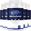 (5 Pack) Memoforce Brain Supplement - Official Memoforce Premium Formula Pills, Advanced Support Memo Force Brain Supplement For Wellness &amp; Global Health, Memoforce Reviews, 300 cápsulas durante 5 meses