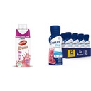 BOOST Breeze Clear Nutritional Drink, 9g Protein, 250 Nutrient-Rich Calories, Wild Berry, 8 fl oz &amp; Ensure Liquid Clear Nutrition Drink, 0g fat, 8g de proteína, Blueberry Pomegranate, 10 Fl Oz