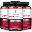 VITASEI Liver Cleanse Detox &amp; Repair, Liver Complex W/Milk Thistle Extract, Garcinia, Curcumin C3, Support Herbal Supplement, Detox Formula for Women &amp; Men, 60 cápsulas (Pack of 3)