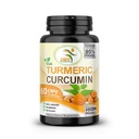 Curcumina Turmérica Pura 1000 mg Pepper Negro Extracto 95% CURCUMINOIDS,N GMO, Aumento de la absorción, Gluten Gratis, 500 mg 60 cápsulas vegetales