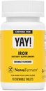 NovaFerrum Yay ← Chewable Iron Supplement for Kids &amp; Adults Ages 4 and Over TEN 18mg of Iron ANTE 90 Servings ¦ Sugar Free ← Vegan TEN Gluten Free ← Orange Flavor