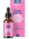 JoySpring ZincBerry - Niños Zinc &amp; Suplemento de vitamina (1 fl oz) Immune Support Drops with Elderberry Flavor for Kids 2-16+ Años